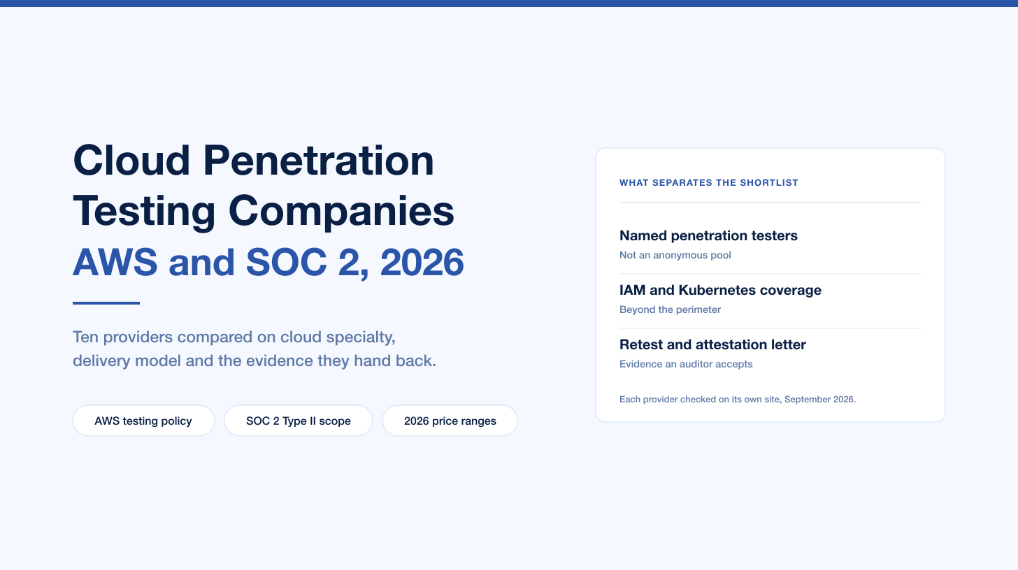 Best Cloud Penetration Testing Companies for AWS and SOC 2 (2026)