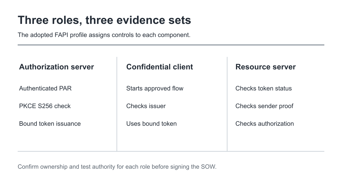 FAPI 2.0 participating roles and checks