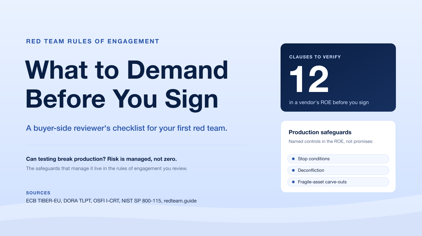 Red Team Rules of Engagement: What to Demand Before You Sign